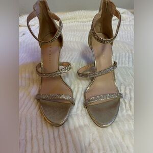 Rhinestone Gold Heels